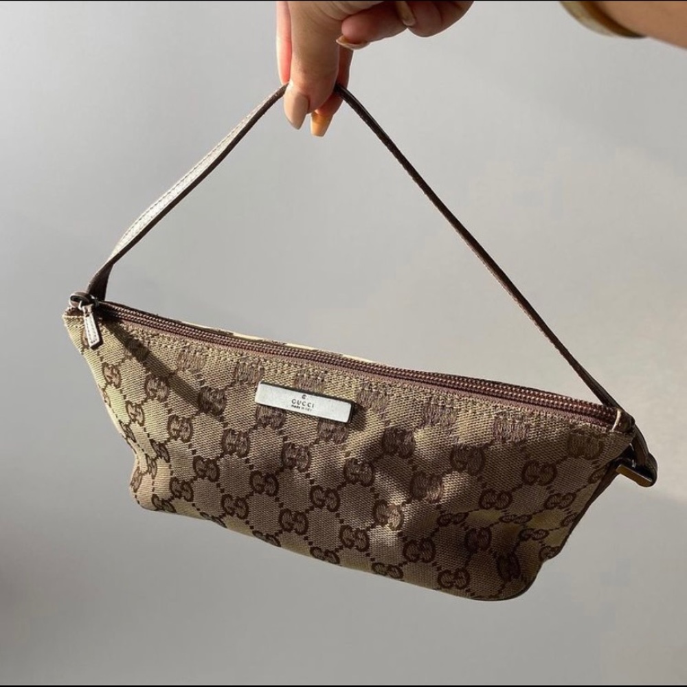Authentic Vintage Gucci Pochette (Brown)
